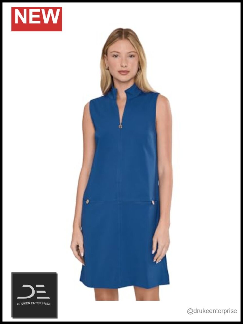 Lilly Pulitzer Sleeveless Rosee Dress Quarter-Zip Shift Casual